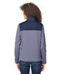 Core365 Ladies' Venture Heathered Stripe Hybrid Jacket CLSC NAVY/ WHITE ModelBack