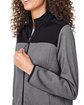 Core365 Ladies' Venture Heathered Stripe Hybrid Jacket BLACK/WHITE FlatBack