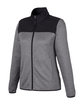 Core365 Ladies' Venture Heathered Stripe Hybrid Jacket BLACK/WHITE OFQrt