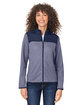 Core365 Ladies' Venture Heathered Stripe Hybrid Jacket  