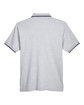 Devon & Jones Men's Tipped Perfect Pima Interlock Polo GRY HEATHER/ NVY FlatBack