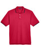 Devon & Jones Men's Tipped Perfect Pima Interlock Polo RED/ NAVY FlatFront