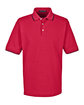 Devon & Jones Men's Tipped Perfect Pima Interlock Polo RED/ NAVY OFFront