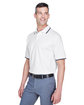 Devon & Jones Men's Tipped Perfect Pima Interlock Polo WHITE/ NAVY ModelQrt