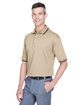 Devon & Jones Men's Tipped Perfect Pima Interlock Polo STONE/ NAVY ModelQrt