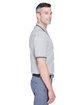 Devon & Jones Men's Tipped Perfect Pima Interlock Polo GRY HEATHER/ NVY ModelSide