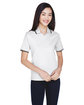 Devon & Jones Ladies' Tipped Perfect Pima Interlock Polo  