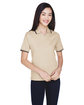 Devon & Jones Ladies' Tipped Perfect Pima Interlock Polo  