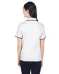 Devon & Jones Ladies' Tipped Perfect Pima Interlock Polo WHITE/ NAVY ModelBack