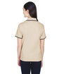 Devon & Jones Ladies' Tipped Perfect Pima Interlock Polo STONE/ NAVY ModelBack