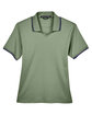 Devon & Jones Ladies' Tipped Perfect Pima Interlock Polo DILL/ NAVY FlatFront