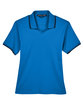 Devon & Jones Ladies' Tipped Perfect Pima Interlock Polo FRENCH BLUE/ NVY FlatFront