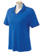 Devon & Jones Ladies' Tipped Perfect Pima Interlock Polo FRENCH BLUE/ NVY OFFront