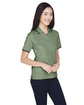 Devon & Jones Ladies' Tipped Perfect Pima Interlock Polo DILL/ NAVY ModelQrt