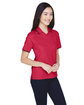 Devon & Jones Ladies' Tipped Perfect Pima Interlock Polo RED/ NAVY ModelQrt