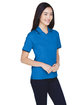 Devon & Jones Ladies' Tipped Perfect Pima Interlock Polo FRENCH BLUE/ NVY ModelQrt