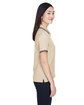 Devon & Jones Ladies' Tipped Perfect Pima Interlock Polo STONE/ NAVY ModelSide