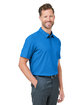 Devon & Jones Crownlux Performance Men's Geo Polo FRNCH BLU/ CR BL ModelQrt