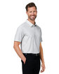 Devon & Jones Crownlux Performance Men's Geo Polo WHITE/ SILVER ModelQrt