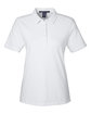 Devon & Jones Crownlux Performance Ladies' Geo Polo WHITE/ SILVER OFFront