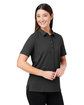 Devon & Jones Crownlux Performance Ladies' Geo Polo BLACK/ GRAPHITE ModelQrt