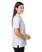 Devon & Jones Crownlux Performance Ladies' Geo Polo WHITE/ SILVER ModelSide