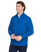 Devon & Jones CrownLux Performance Men's Windsor Welded Quarter-Zip FRENCH BLUE ModelQrt