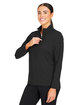 Devon & Jones CrownLux Performance Ladies' Windsor Welded Quarter-Zip BLACK ModelQrt