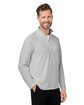 Devon & Jones Men's Raleigh Stretch Quarter-Zip GREY ModelQrt