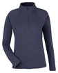 Devon & Jones New Classics Ladies' Charleston Quarter-Zip NAVY MELANGE OFFront