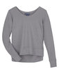 Devon & Jones New Classics Ladies' Charleston Pullover GRAPHITE MELANGE FlatFront