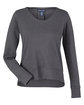 Devon & Jones New Classics Ladies' Charleston Pullover BLACK MELANGE OFFront