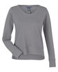 Devon & Jones New Classics Ladies' Charleston Pullover GRAPHITE MELANGE OFFront