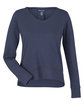 Devon & Jones New Classics Ladies' Charleston Pullover NAVY MELANGE OFFront