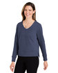 Devon & Jones New Classics Ladies' Charleston Pullover NAVY MELANGE ModelQrt