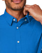 Devon & Jones CrownLux Performance Men's Spencer Poplin Shirt FRNCH BLU MLNGE FlatBack