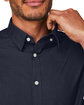 Devon & Jones CrownLux Performance Men's Spencer Poplin Shirt NAVY MELANGE FlatBack