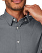 Devon & Jones CrownLux Performance Men's Spencer Poplin Shirt GRAPHITE MELANGE FlatBack