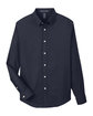 Devon & Jones CrownLux Performance Men's Spencer Poplin Shirt NAVY MELANGE FlatFront