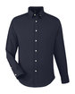 Devon & Jones CrownLux Performance Men's Spencer Poplin Shirt NAVY MELANGE OFFront