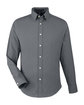 Devon & Jones CrownLux Performance Men's Spencer Poplin Shirt GRAPHITE MELANGE OFFront