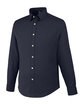 Devon & Jones CrownLux Performance Men's Spencer Poplin Shirt NAVY MELANGE OFQrt