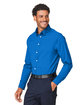 Devon & Jones CrownLux Performance Men's Spencer Poplin Shirt FRNCH BLU MLNGE ModelQrt