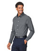 Devon & Jones CrownLux Performance Men's Spencer Poplin Shirt GRAPHITE MELANGE ModelQrt