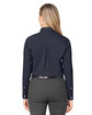 Devon & Jones CrownLux Performance Ladies' Spencer Poplin Shirt NAVY MELANGE ModelBack