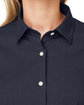 Devon & Jones CrownLux Performance Ladies' Spencer Poplin Shirt NAVY MELANGE FlatBack