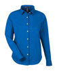 Devon & Jones CrownLux Performance Ladies' Spencer Poplin Shirt FRNCH BLU MLNGE OFFront