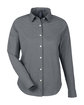 Devon & Jones CrownLux Performance Ladies' Spencer Poplin Shirt GRAPHITE MELANGE OFFront