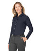 Devon & Jones CrownLux Performance Ladies' Spencer Poplin Shirt NAVY MELANGE ModelQrt