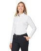 Devon & Jones CrownLux Performance Ladies' Spencer Poplin Shirt WHITE ModelQrt